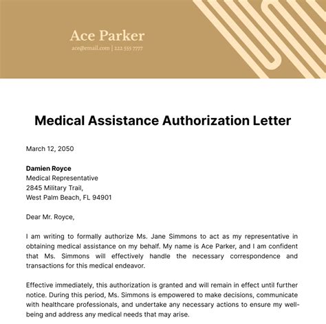 guarantee letter for medical assistance
